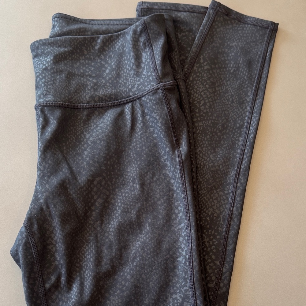 Athleta Charcoal Printed High-Rise Leggings